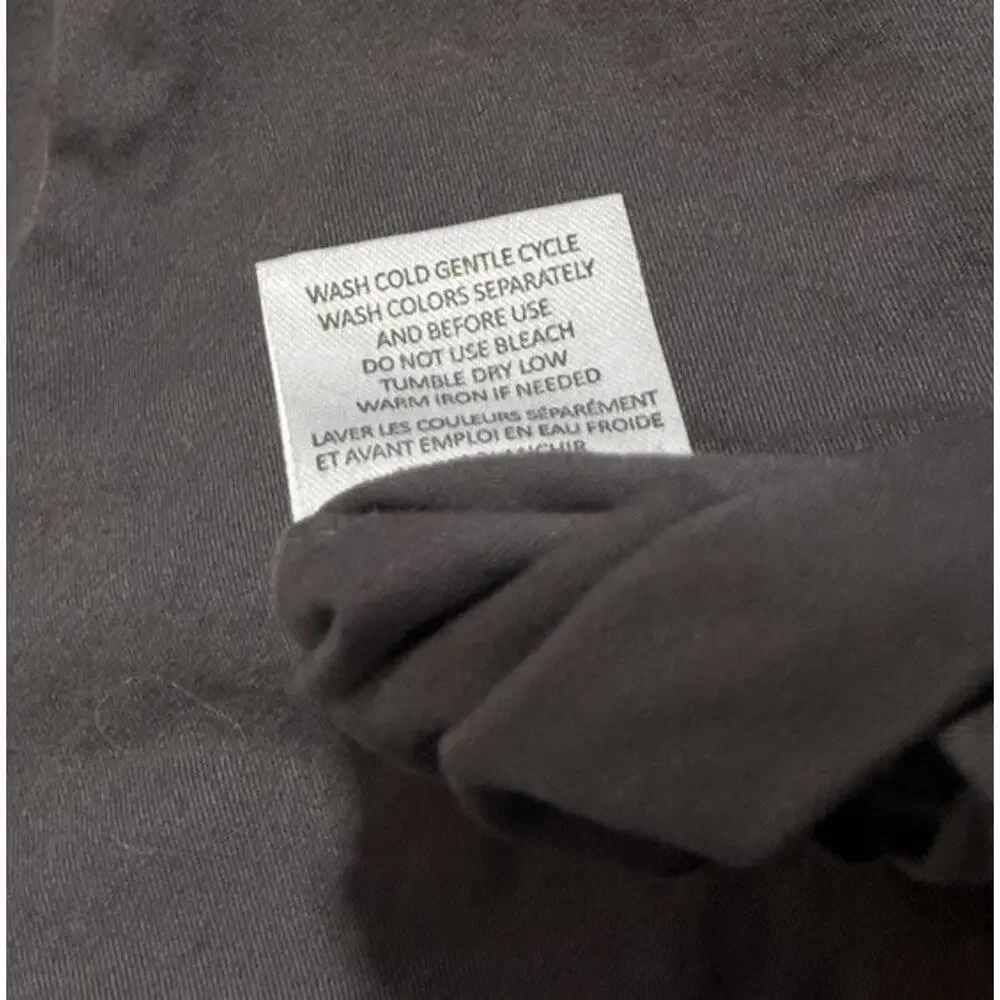 Lacoste Full / Queen Cotton Duvet Cover Solid Dark Gray Luxury Bedding